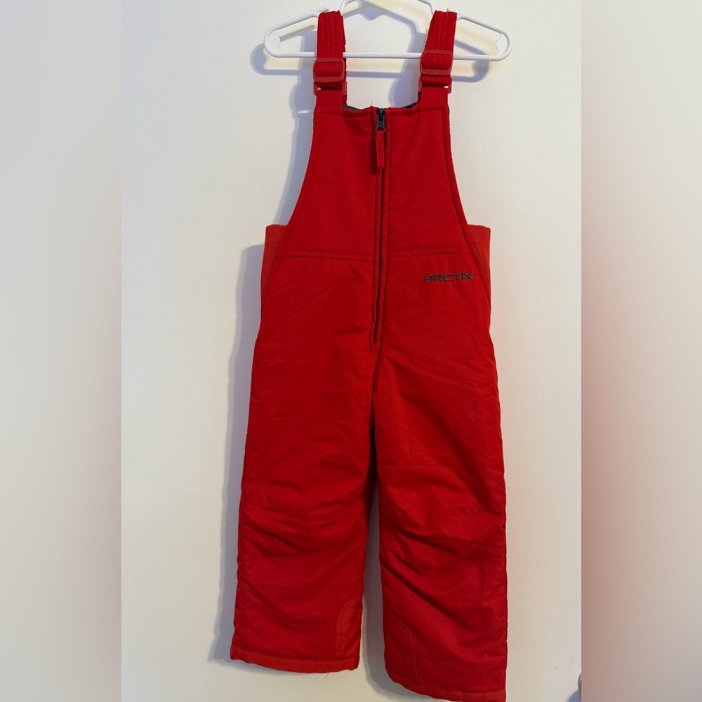 Arctix Kids Bright Red Snow Chest high Bib Overalls